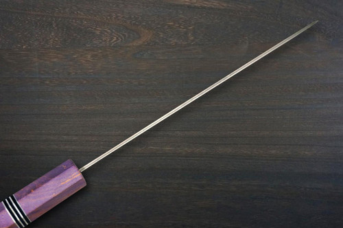 Takeshi Saji VG10W Colored Damascus Nashiji STW Japanese Chef's Santoku Knife 170mm with Stabilized Hybrid Wood Handle 