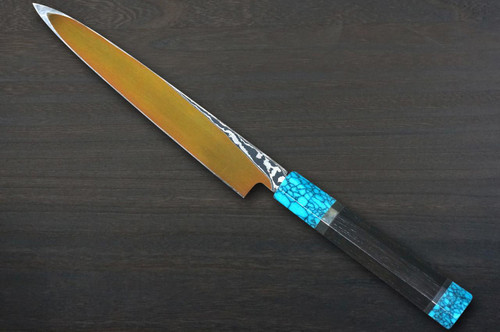 Keiichi Fujii HEKIRYUSHI Aogniko Black Damascus Japanese Chef's