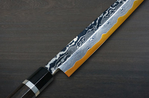 Keiichi Fujii HEKIRYUSHI Aogniko Black Damascus Japanese Chef's