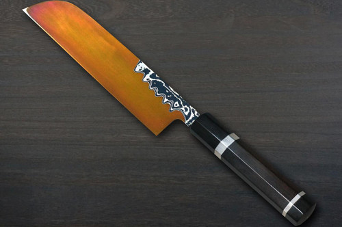 【D1様用】BAUDA / Oniirica Keiichi Fujii HEKIRYUSHI Aogniko Black Damascus Japanese Chef's
