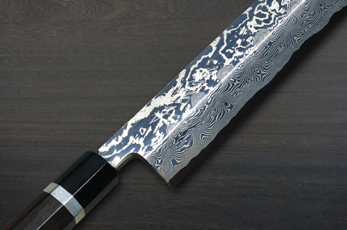 Keiichi Fujii HEKIRYUSHI Aogniko Black Damascus Japanese Chef's