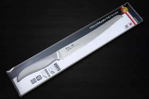 Shimomura PRO-Grade All Stainless Sharp Japanese Chef's Bread Slicer 215mm with All Stainess Handle 