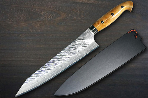 Yu Kurosaki R2(SG2) Damascus FUJIN Custom MPWC Japanese Chef's Gyuto Knife 210mm with Maple Wood Handle 