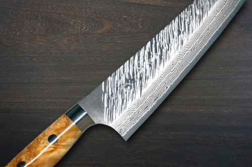 Yu Kurosaki R2(SG2) Damascus FUJIN Custom MPWC Japanese Chef's Gyuto Knife 180mm with Maple Wood Handle 