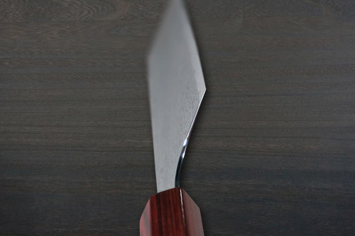 Kei Kobayashi R2 Black Damascus Super Finish CS Japanese Chef's Nakiri(Vegetable) 165mm with Red Lacquered Wood Handle 