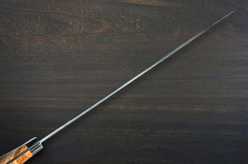 Yu Kurosaki R2(SG2) Damascus SHIZUKU Custom STWRC Japanese Chef's Slicer(Sujihiki) 240mm with Stabilized Hybrid Wood Handle [Red] 