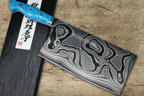 Keiichi Fujii AUS10 Nickel Damascus Custom TC Japanese Chef's