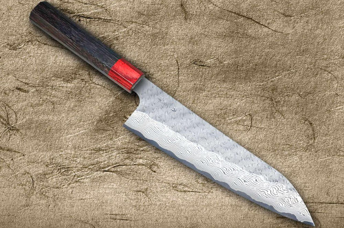 Nigara SPG-STRIX Damascus Hammered RS8R Japanese Chef's Gyuto Knife 210mm with Red-Ring Rosewood Handle 