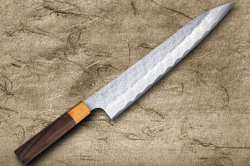 Nigara SPG-STRIX Damascus Hammered RS8M Japanese Chef's Slicer