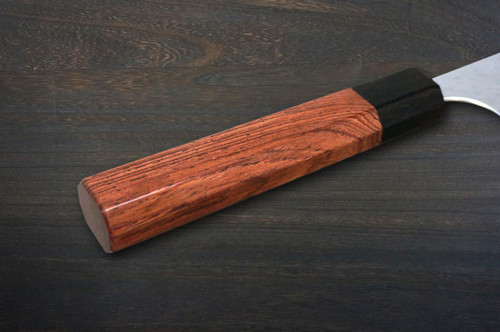 Yoshimi Kato R2 HYO Hammered Japanese Chef's Gyuto Knife 210mm with Ebony-Ring Octagonal Handle 