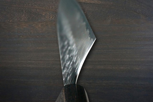 Satoshi Kato  RCF EVOX JMIX8 Yoshimi Kato R2 HYO Hammered Japanese Chef's Kengata-Gyuto Knife