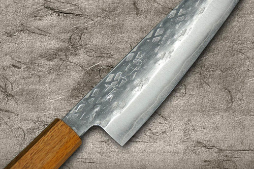 Okeya VG10 Hammered OK8B Japanese Chef's Santoku Knife 165mm with Urushi Lacquered Oak Handle 