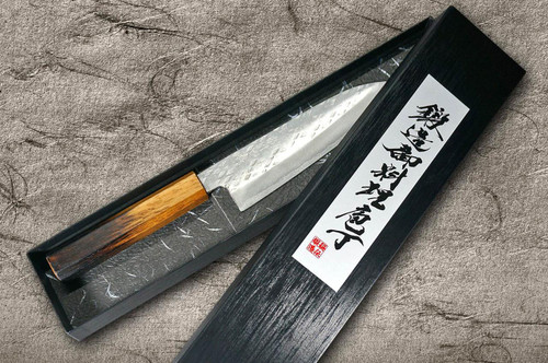 Okeya VG10 Hammered OK8B Japanese Chef's Santoku Knife 165mm with