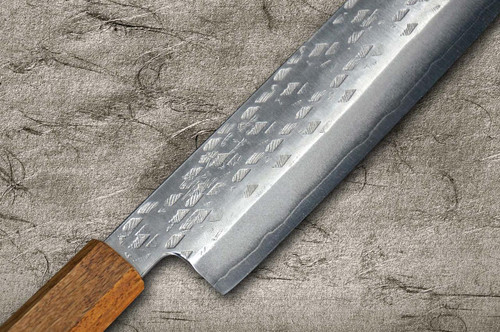 Okeya VG10 Hammered OK8B Japanese Chef's Nakiri(Vegetable) 165mm with Urushi Lacquered Oak Handle 