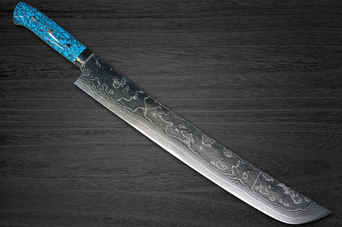 Takeshi Saji R2 Diamond Finish Damascus TCA Japanese Chef's