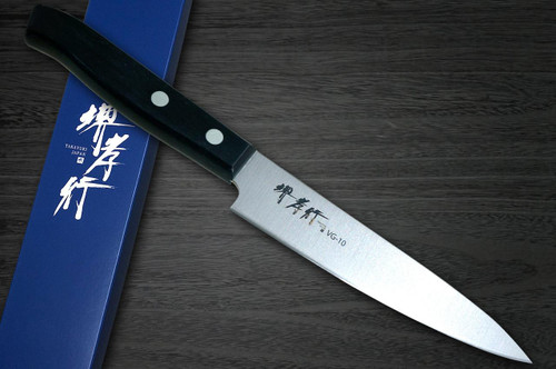 Sakai Takayuki SUMIRE VG10 Japanese Chef's Petty Knife(Utility) 150mm with Black Laminated Wood Handle 