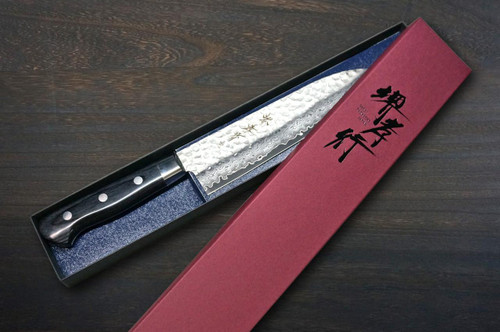 Sakai Takayuki 17-Layer VG10 Damascus Hammered BLK Japanese Chef's