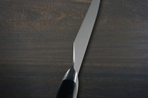 Sakai Takayuki SEIGAIHA Grand Chef Damascus Japanese Chef's Slicer(Sujihiki) 240mm with Double-Metal Black Wood Handle [45 Layered Damascus & Wave] 