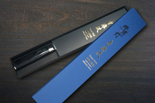 堺孝行青海波大厨大马士革日本厨师用剑形切片刀(筋引) 250毫米双金属黑