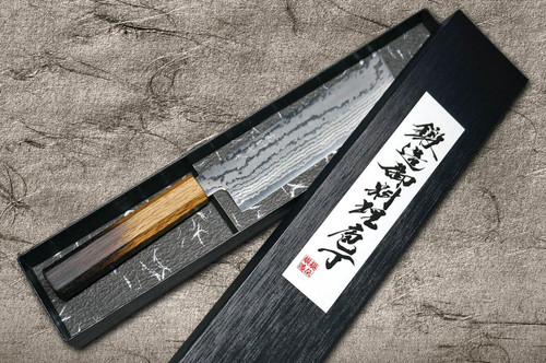 Okeya VG10 大马士革OK8B 日式厨师刀菜刀(蔬菜用) 165毫米带漆器漆面