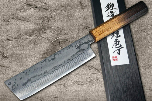 Okeya VG10 大马士革OK8B 日式厨师刀菜刀(蔬菜用) 165毫米带漆器漆面
