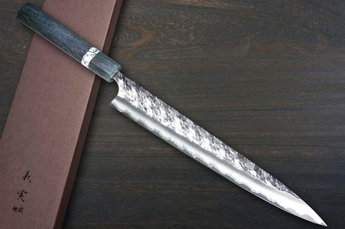 Yoshimi Kato R2 HYO Hammered STWA Japanese Chef's Slicer(Sujihiki