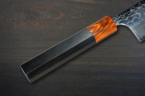 Yoshimi Kato R2 Mirrored Damascus Japanese Chef's Nakiri(Vegetable