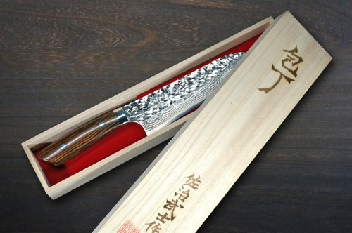 ザンキゼロ Takeshi Saji SRS13 Mirror Hammered Damascus IRN Japanese Chef's