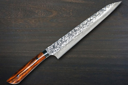 Takeshi Saji SRS13 Mirror Hammered Damascus IRN Japanese Chef's