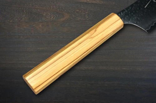 Yu Kurosaki R2(SG2) Hammered SENKO-EI WA OL8N Japanese Chef's Slicer(Sujihiki) 240mm with Olive Handle [Natural Finish] 
