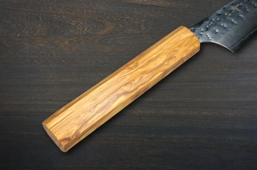 Yu Kurosaki R2(SG2) Hammered SENKO-EI WA OL8N Japanese Chef's Petty Knife(Utility) 150mm with Olive Handle [Natural Finish] 