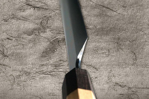 Yoshihiro Precious Wood Edition White No.2 Honyaki Mt.Fuji-Art Kiritsuke-Yanagiba(Sashimi) 300mm with Special Japanese Sycamore Wood [HON KAEDE] Handle & Saya in Paulownia Box 