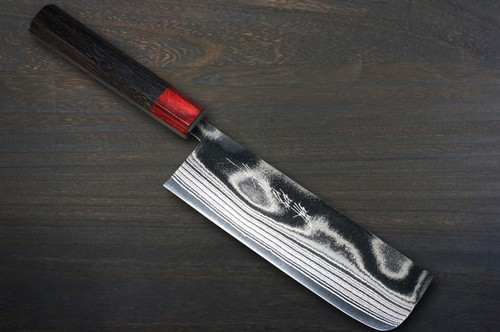 Keiichi Fujii AUS10 Nickel Damascus RS8R Japanese Chef's Knife SET