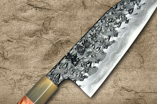 Kisuke Manaka ENN Blue#1 Kurouchi Hammered KRBFW Japanese Chef's