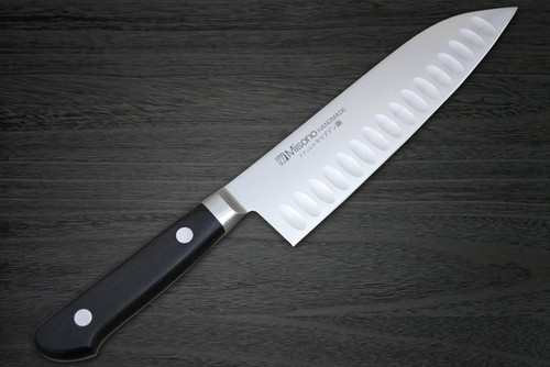 Misono MV Stainless Dimples(Salmon) Japanese Chef's Santoku Knife 180mm 