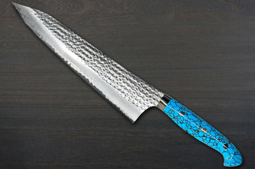 黑崎雄一R2(SG2) 锻打SENKO-EI 定制TCA-K 日本厨师刀Gyuto 270mm 蓝