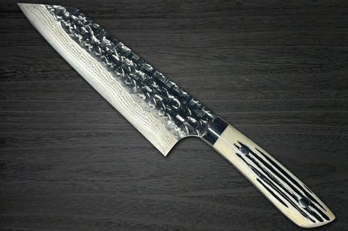 Takeshi Saji SRS13 Mirror Hammered Damascus DHW Japanese Chef's