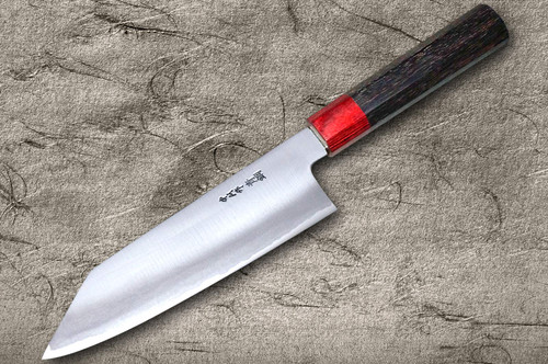 Satoshi Nakagawa Aogami #2 Migaki RS8R Japanese Chef's Bunka Knife 170mm with Red-Ring Octagonal Handle