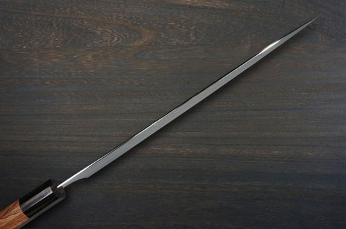 Yoshimi Kato R2 HYO gehämmertes japanisches Kochmesser Slicer (Sujihiki) 270mm mit achteckigem Griff mit Ebenholzring