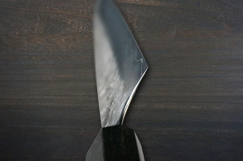 Yoshimi Kato R2 HYO gehämmertes japanisches Kochmesser Slicer (Sujihiki) 270mm mit achteckigem Griff mit Ebenholzring