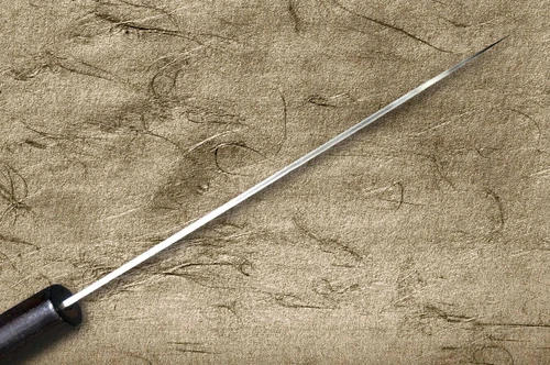 Couteau de chef japonais Sakai Takayuki VG10 Nashiji WA Petty (utilitaire) 150mm avec manche en ébène massif