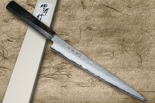 Sakai Takayuki VG10 Nashiji WA Japanese Chef's Slicer(Sujihiki) 240mm with Full Ebony Handle