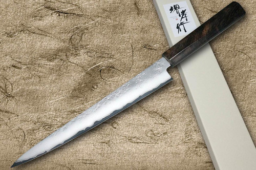 Sakai Takayuki VG10 Nashiji WA Japanisches Kochmesser (Sujihiki) 240mm mit vollem Ebenholzgriff