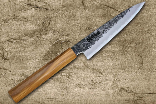 Sakai Takayuki SANPOU Model MIZU Kurouchi White #2 Japanese Chef's Petty Knife(Utility) 150mm with Olive Handle 