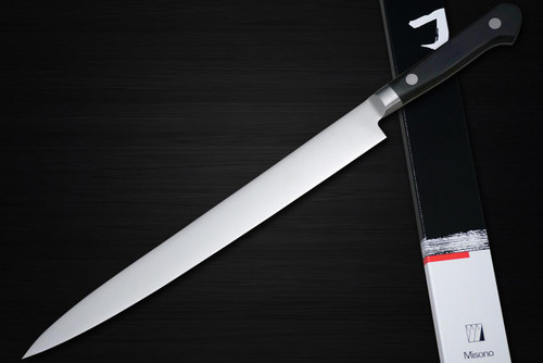 Misono MV Edelstahl-Grübchen (Lachs) Japanisches Kochmesser für Schollen 200mm