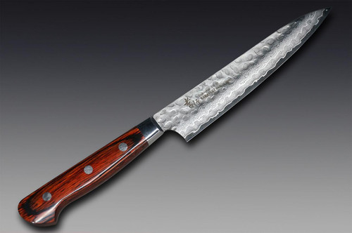 Sakai Takayuki 33-Layer VG10 Damascus Hammered Japanese Chef's Petty Knife(Utility) 150mm 