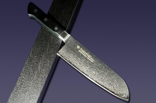 Sakai Takayuki 63-Layer Damascus Japanese Chefs Santoku Knife 175mm