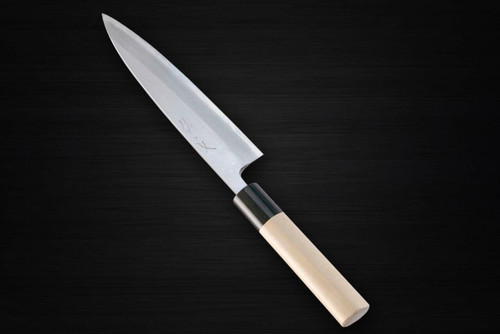 Sabun Honkasumi Gyokuhaku-ko White Steel Japanese Chefs Mioroshi Deba 180mm