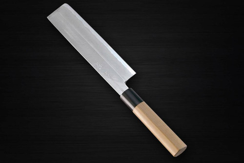 Sabun Honkasumi Gyokuhaku-ko White Steel Japanese Chefs UsubaVegetable 195mm