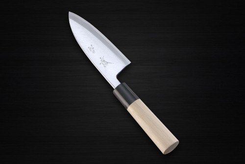 Yukifuji Chu-kasumi Gyokuhaku-ko White Steel Japanese Chefs Deba Knife 105mm